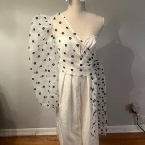 One Shoulder White Jumpsuit size 8/10